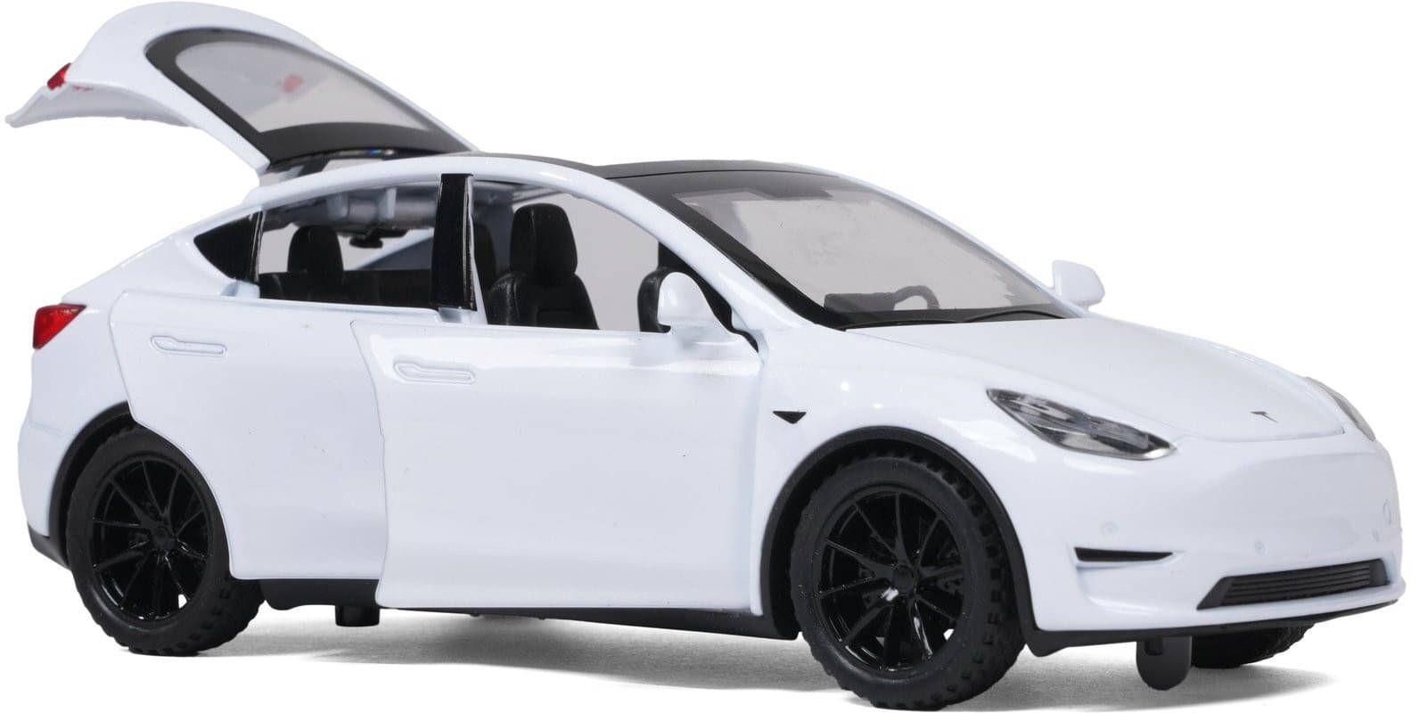     			Joy Junction Tesla Model Car 1:32 Metal Pull Back Die-cast Car (White)