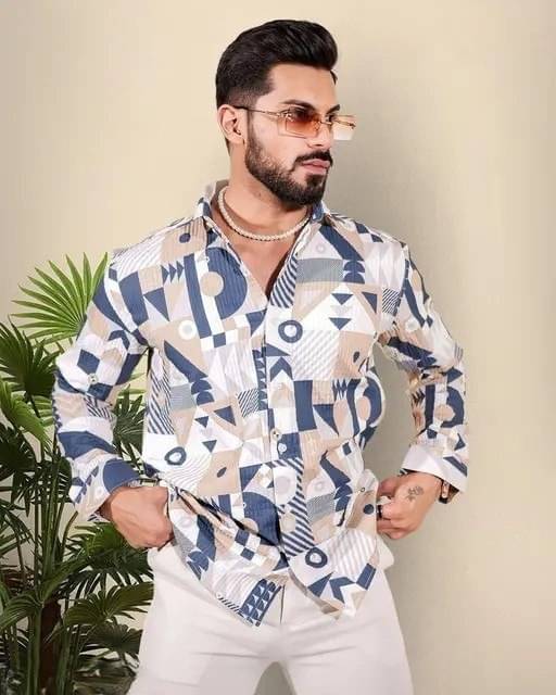     			KRIVA 100% Cotton Regular Fit Printed Full Sleeves Men's Casual Shirt - Multicolor ( Pack of 1 )