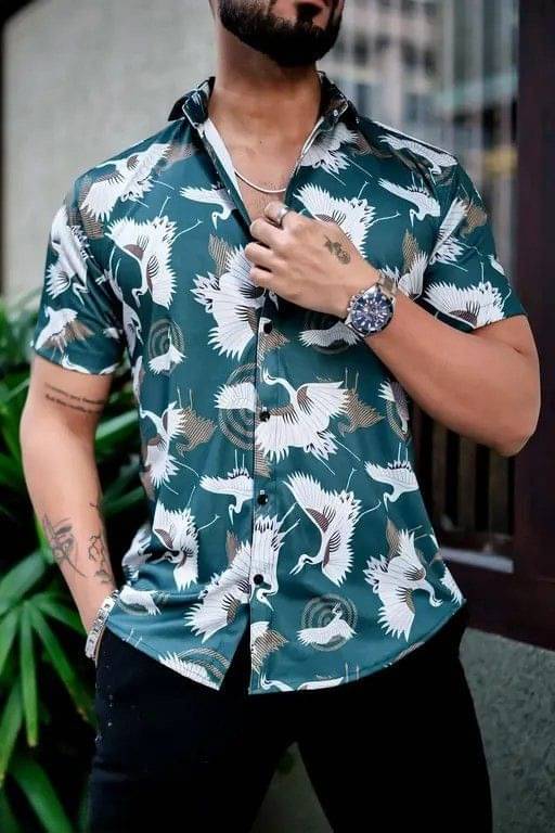 KRIVA Linen Regular Fit Printed Half Sleeves Men's Casual Shirt - Blue ( Pack of 1 ) KRIVA Linen Regular Fit Printed Half Sleeves Men's Casual Shirt - Blue ( Pack of 1 )