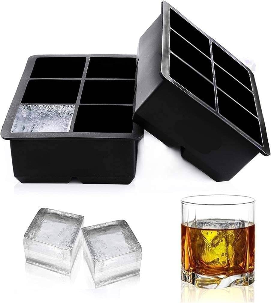     			Large 6-Square Ice Cube Silicone Trays