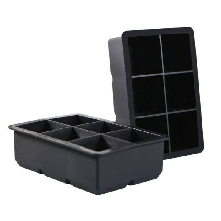     			Large Square Ice Cube Silicone Trays, Reusable and BPA Free