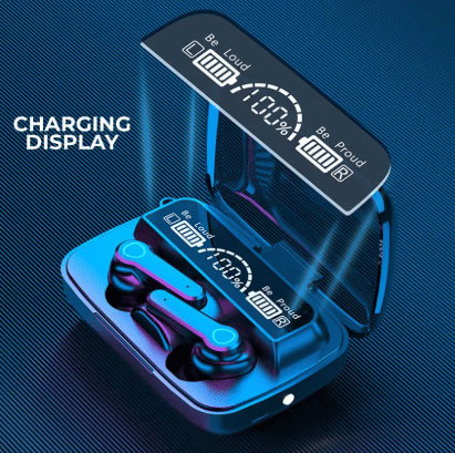     			M19 Bluetooth True Wireless (TWS) In Ear 20 Hours Playback Fast charging,Powerfull bass IPX4(Splash & Sweat Proof) Black