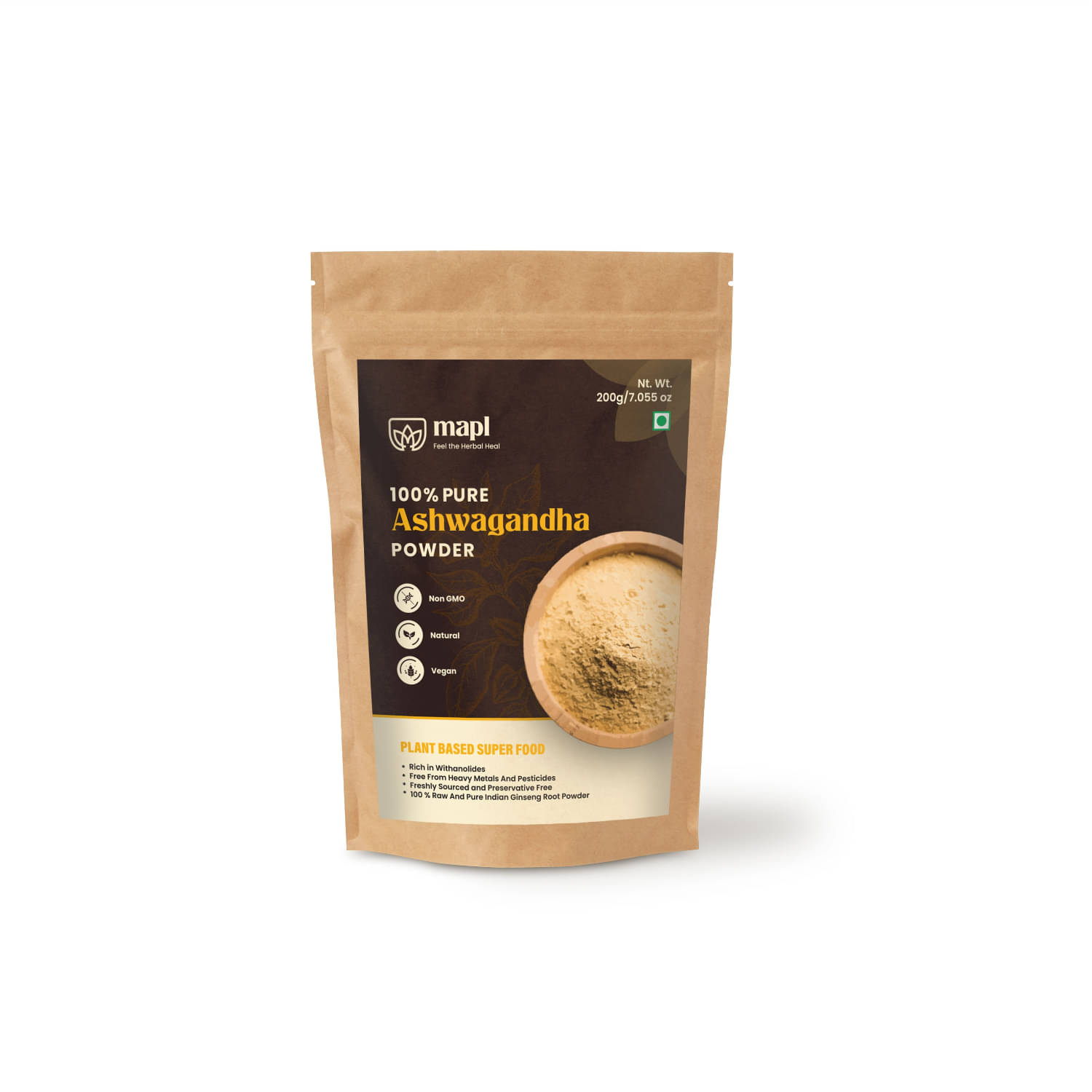     			MAPL Ashwagandha Powder, Pure Root powder , 100% original , Premium Quality , Boost Strength, Immunity , Stress Management