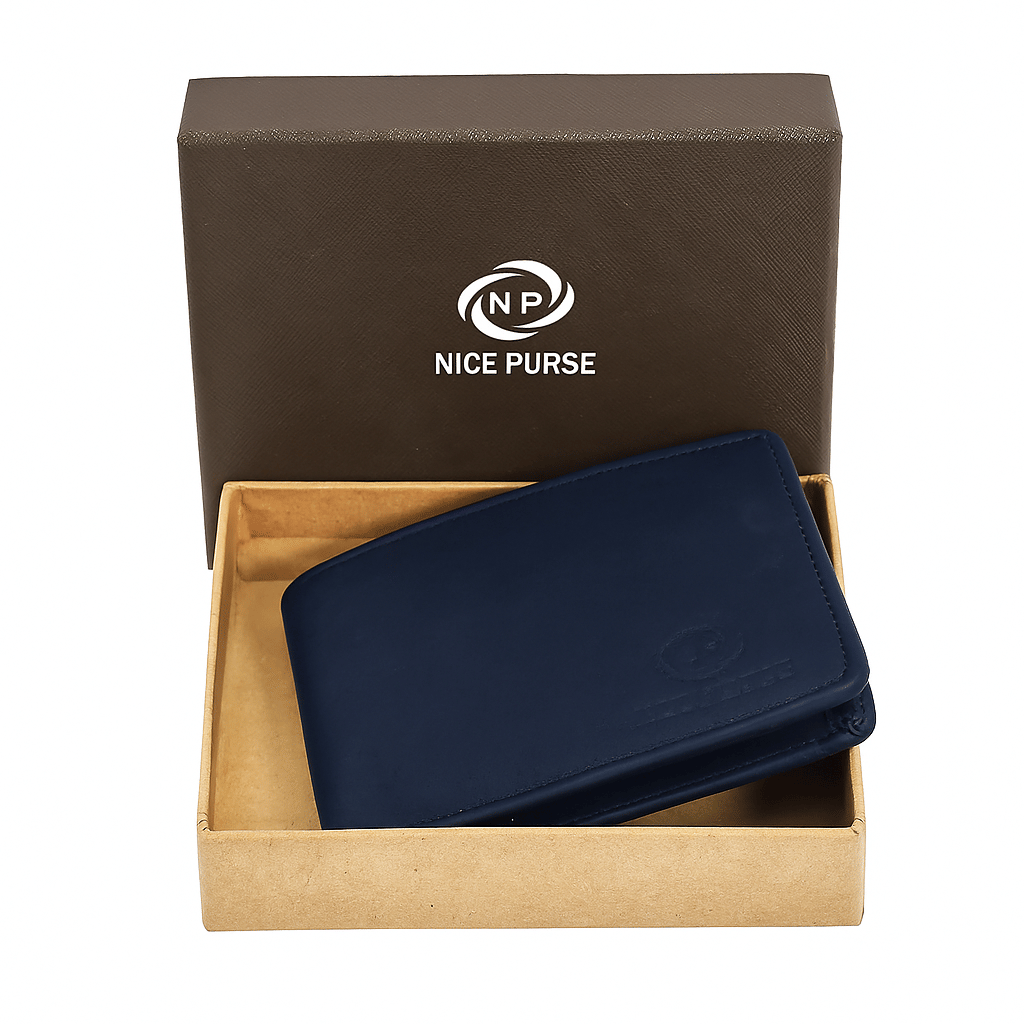 Nice Purse PU Solid Men's Two Fold Wallet,Coin Pouch With 4 Slots For Card ( Blue , Pack of 1 )     			Nice Purse PU Solid Men's Two Fold Wallet,Coin Pouch With 4 Slots For Card ( Blue , Pack of 1 )