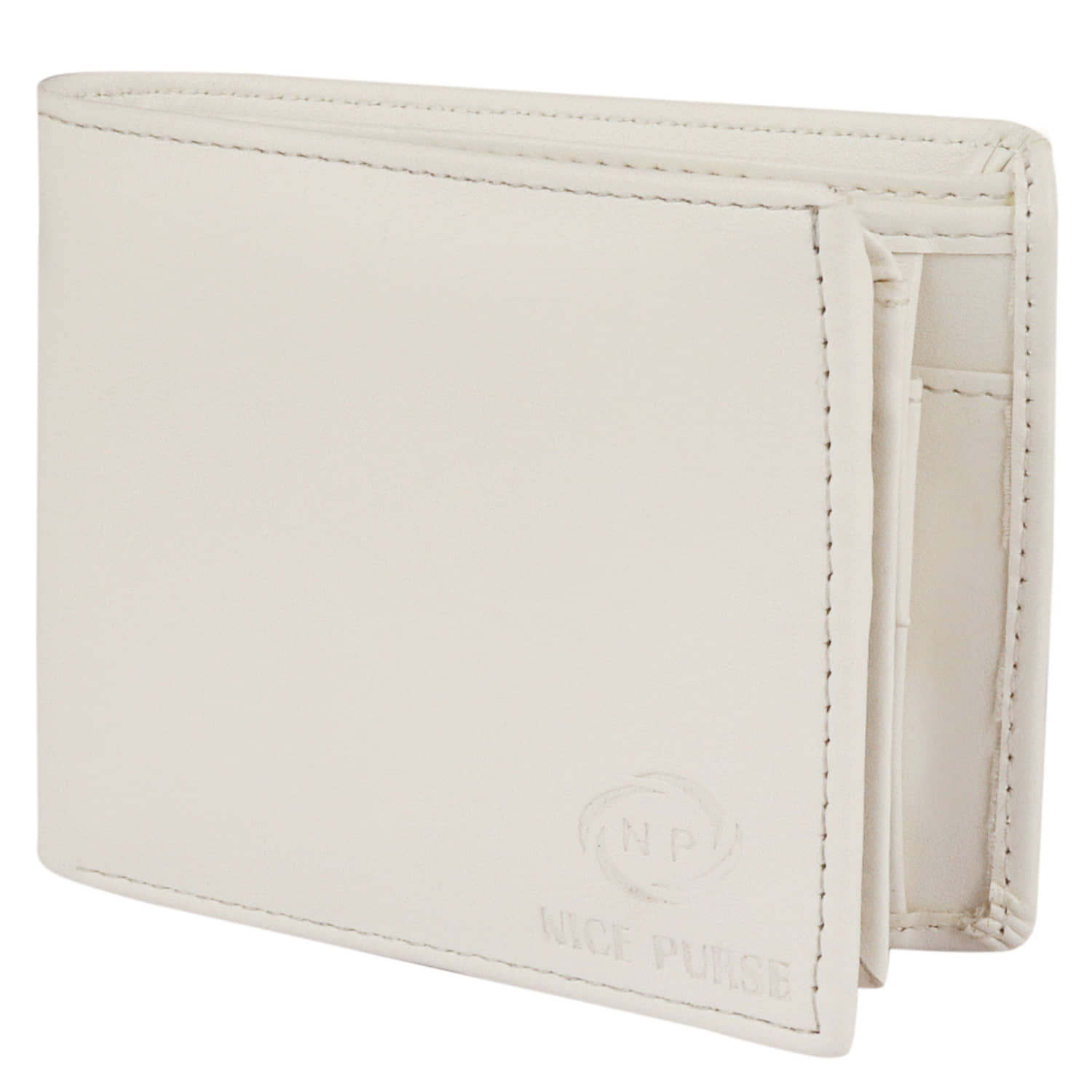 Nice Purse PU Solid Men's Two Fold Wallet,Coin Pouch With 4 Slots For Card ( White , Pack of 1 ) - Handbags | Buy online on ZillyBuy