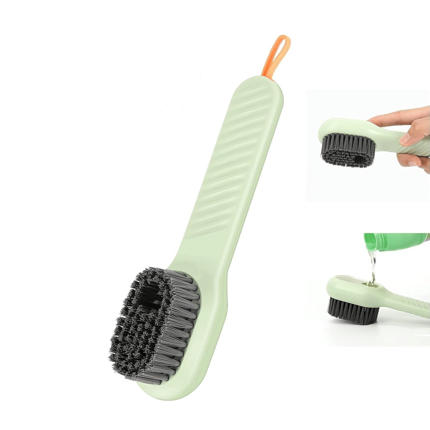Plastic Soap Dispensing Cleaning Brush With Handle | Scrubbing Reusable Washing Shoe Brush For Shoes Clothes Cleaning Plastic Soap Dispensing Cleaning Brush With Handle | Scrubbing Reusable Washing Shoe Brush For Shoes Clothes Cleaning