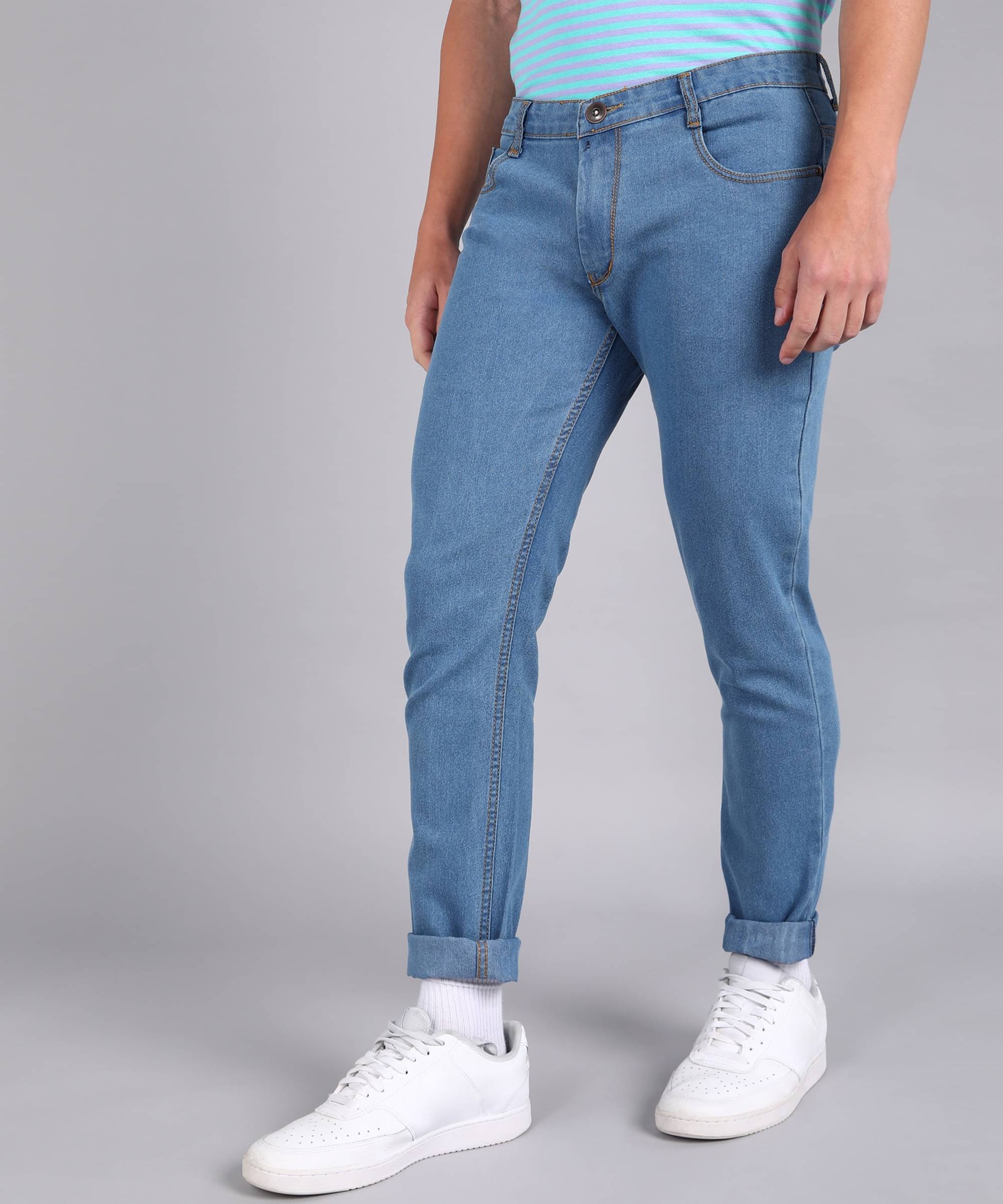     			Provogue VEI SASTRE Slim Fit Washed Men's Jeans - Light Blue ( Pack of 1 )