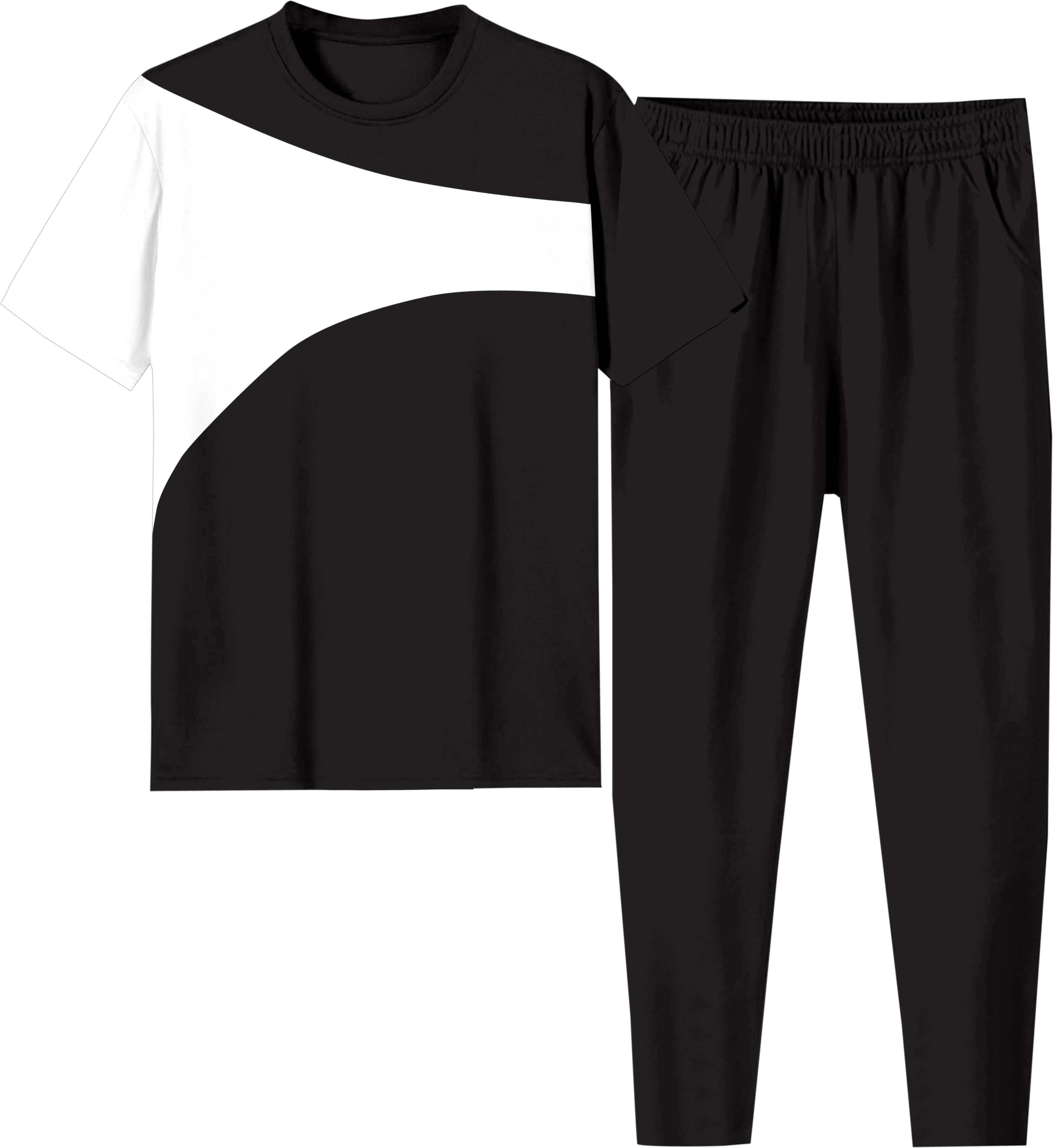     			RABBY Black Polyester Regular Fit Men's Tracksuit ( Pack of 1 )