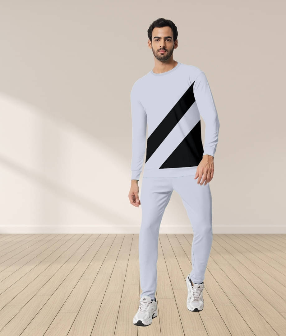     			RABBY Grey Polyester Blend Regular Fit Men's Tracksuit ( Pack of 1 )
