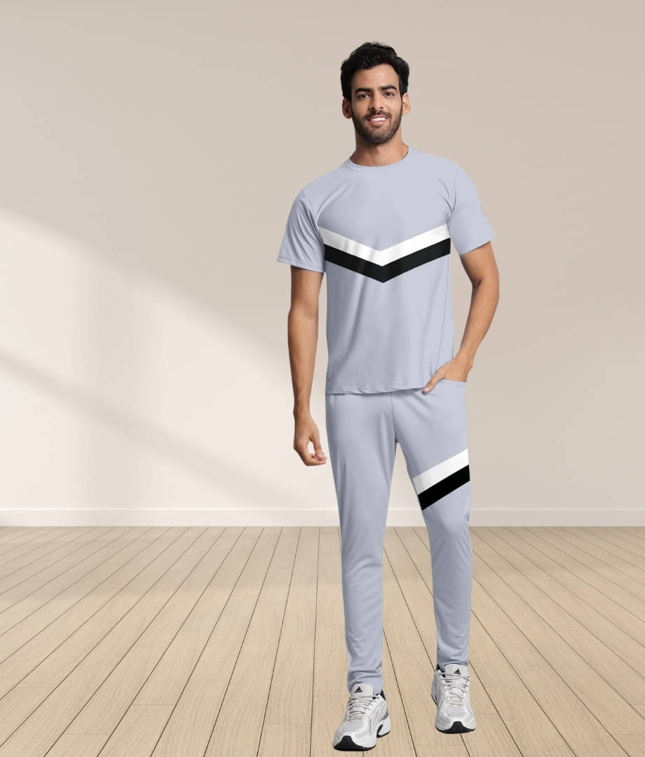 RABBY Grey Polyester Blend Regular Fit Men's Tracksuit ( Pack of 1 ) RABBY Grey Polyester Blend Regular Fit Men's Tracksuit ( Pack of 1 )