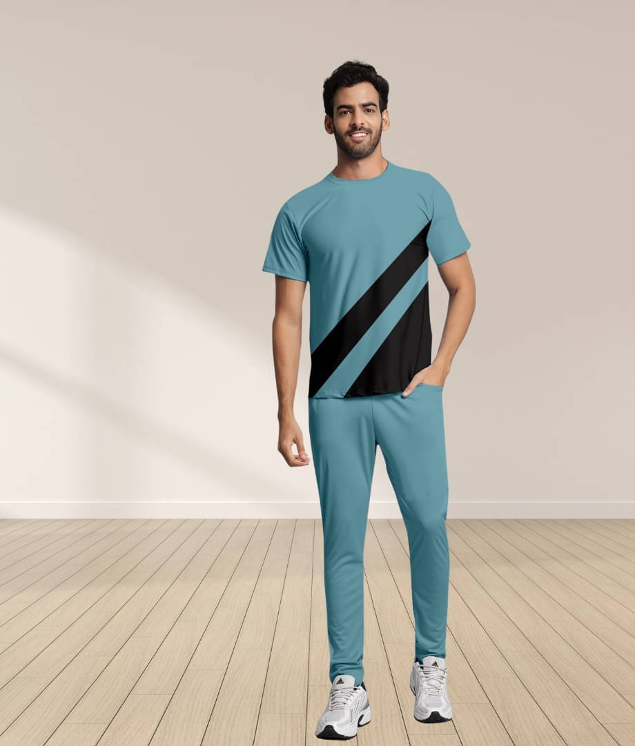     			RABBY Light Green Polyester Blend Regular Fit Men's Tracksuit ( Pack of 1 )