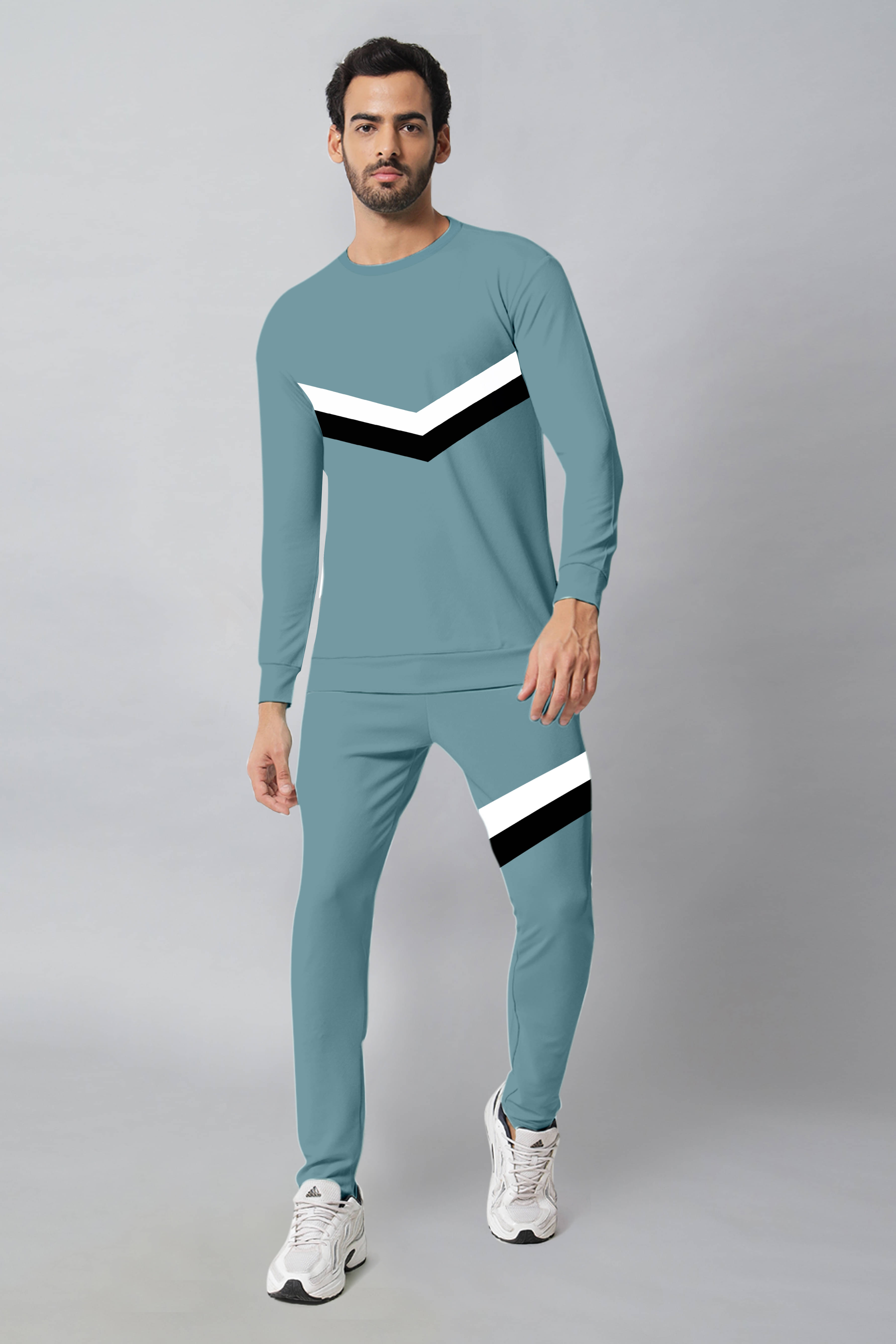     			RABBY Light Green Polyester Regular Fit Men's Tracksuit ( Pack of 1 )