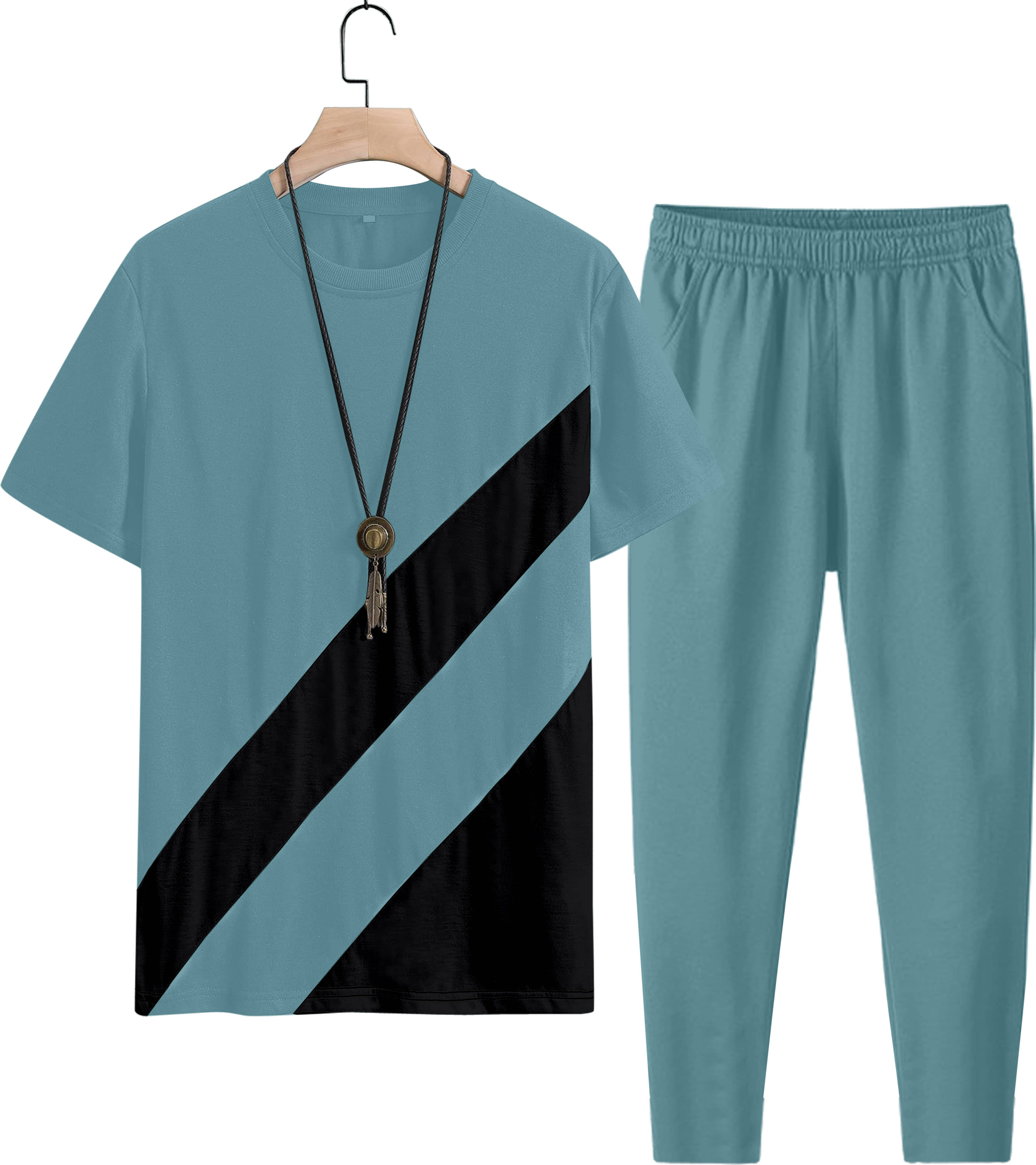     			RABBY Light Green Polyester Regular Fit Men's Tracksuit ( Pack of 1 )
