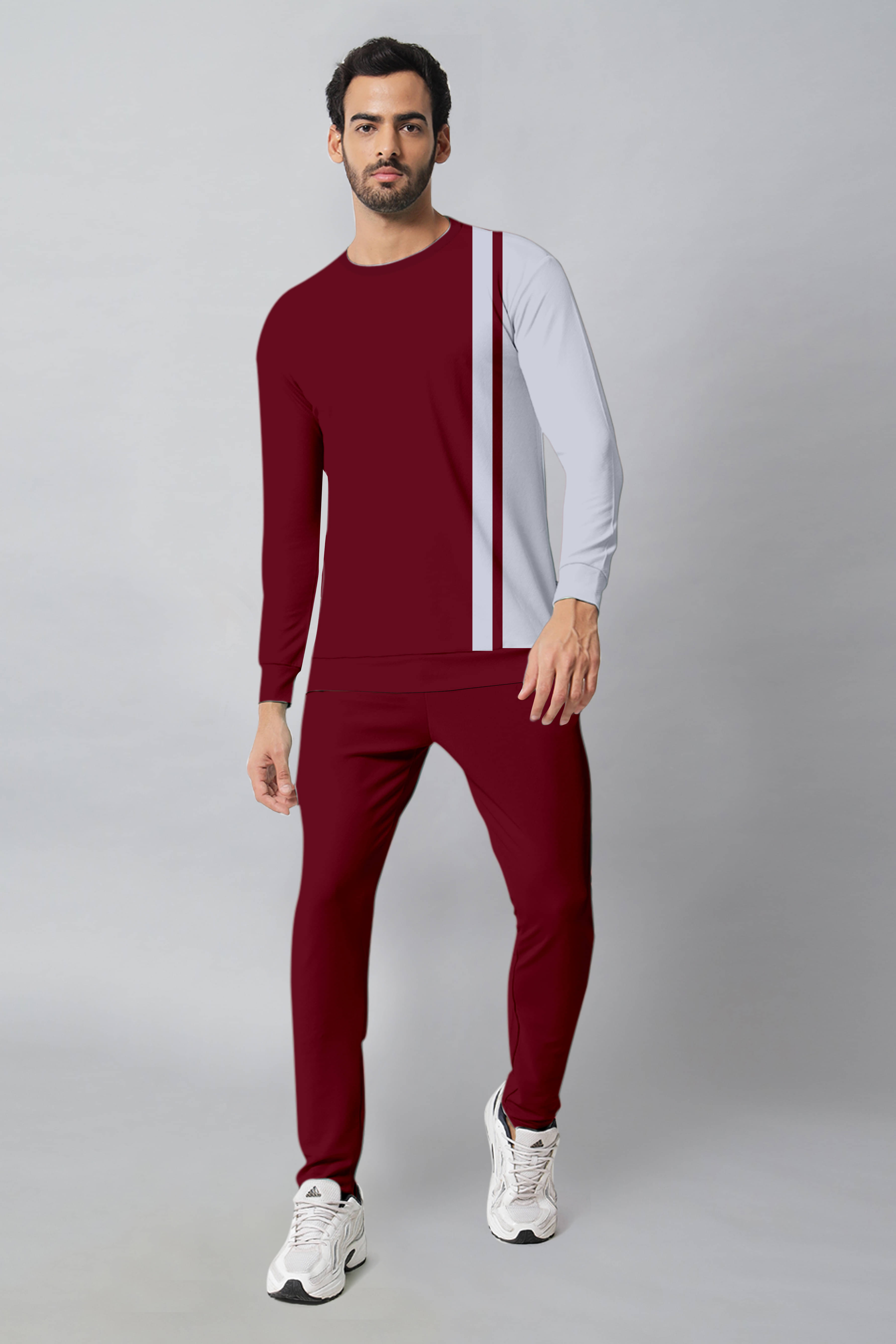 RABBY Maroon Polyester Regular Fit Men's Tracksuit ( Pack of 1 ) RABBY Maroon Polyester Regular Fit Men's Tracksuit ( Pack of 1 )