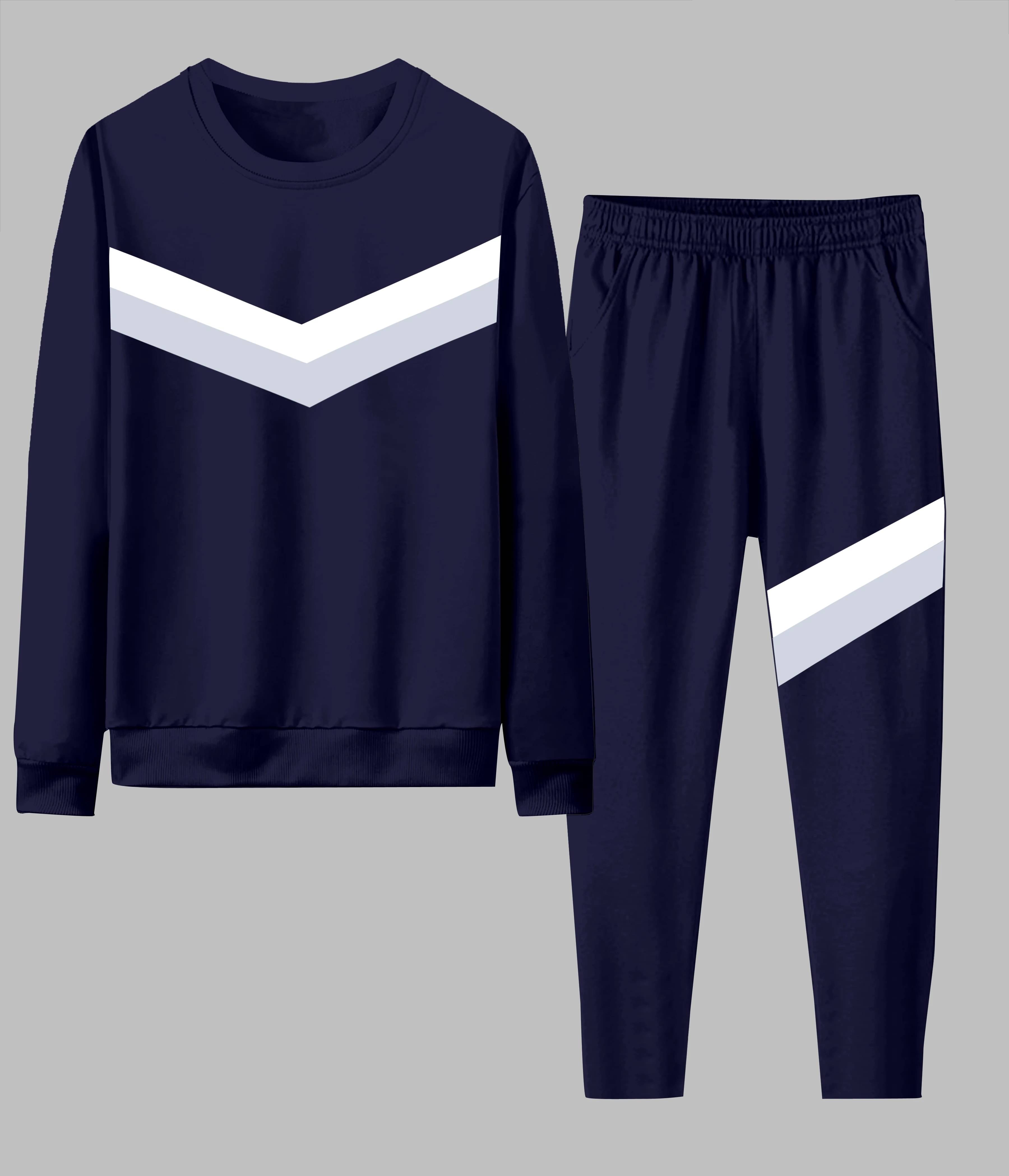 RABBY Navy Blue Polyester Regular Fit Men's Tracksuit ( Pack of 1 )     			RABBY Navy Blue Polyester Regular Fit Men's Tracksuit ( Pack of 1 )