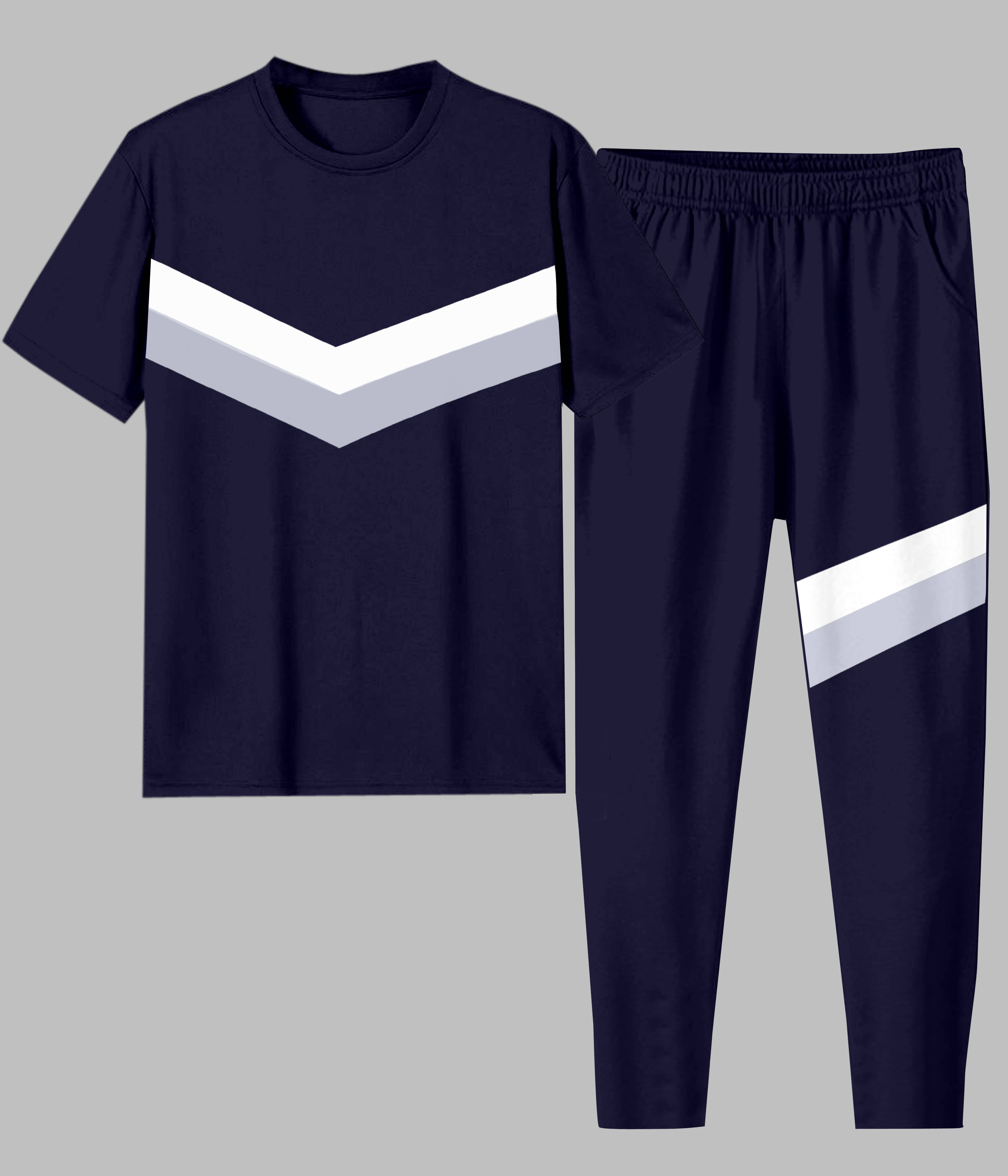 RABBY Navy Blue Polyester Regular Fit Men's Tracksuit ( Pack of 1 )     			RABBY Navy Blue Polyester Regular Fit Men's Tracksuit ( Pack of 1 )