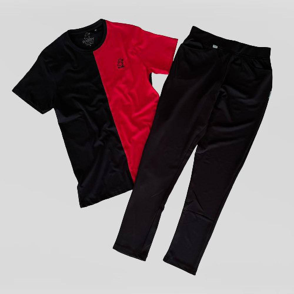 RABBY Red Cotton Blend Regular Fit Men's Tracksuit ( Pack of 1 ) RABBY Red Cotton Blend Regular Fit Men's Tracksuit ( Pack of 1 )