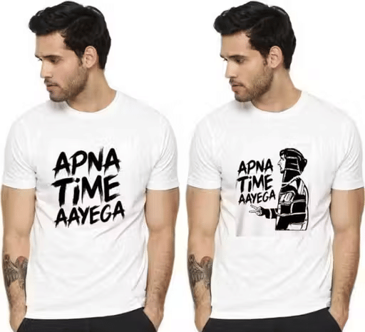     			RAPZOD Men Polyester Printed T-Shirt ( White )