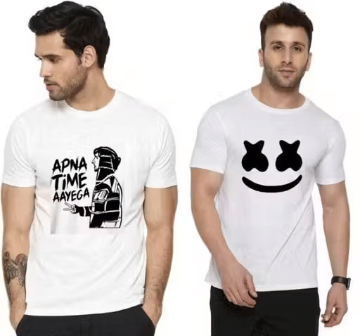     			RAPZOD Men Polyester Printed T-Shirt ( White )