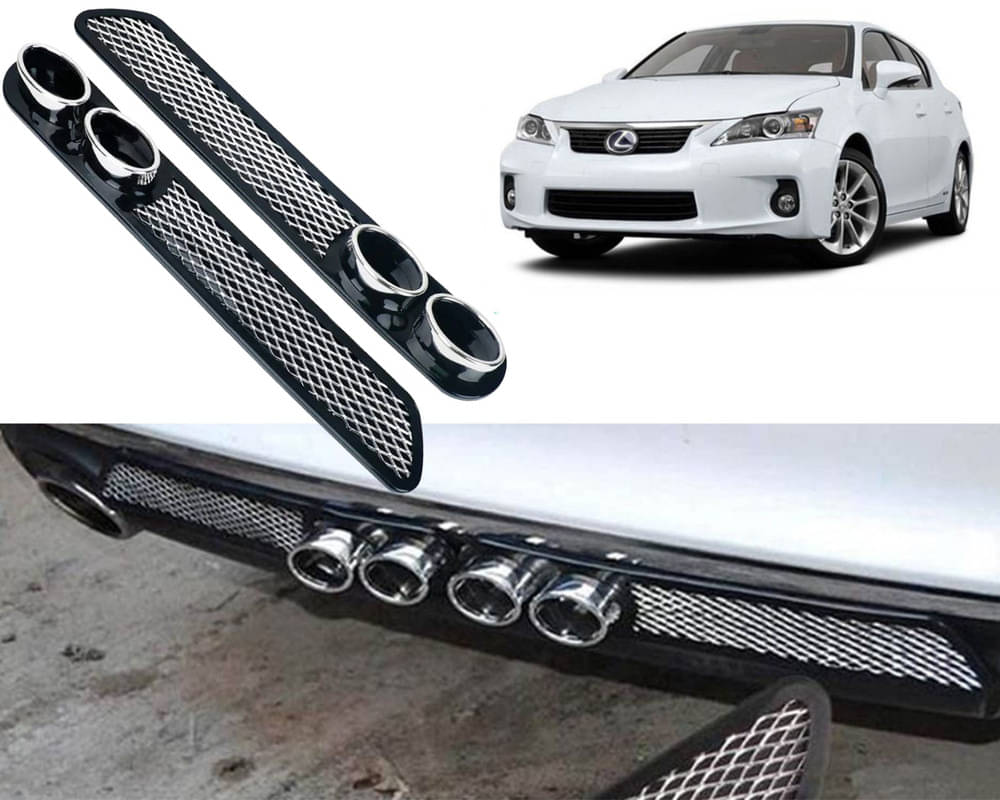 Rear Dual Tip Bumper Lip Diffuser Car Back Bumper Spoiler Lip Splitter Chrome Compatible with Lexux CT Rear Dual Tip Bumper Lip Diffuser Car Back Bumper Spoiler Lip Splitter Chrome Compatible with Lexux CT