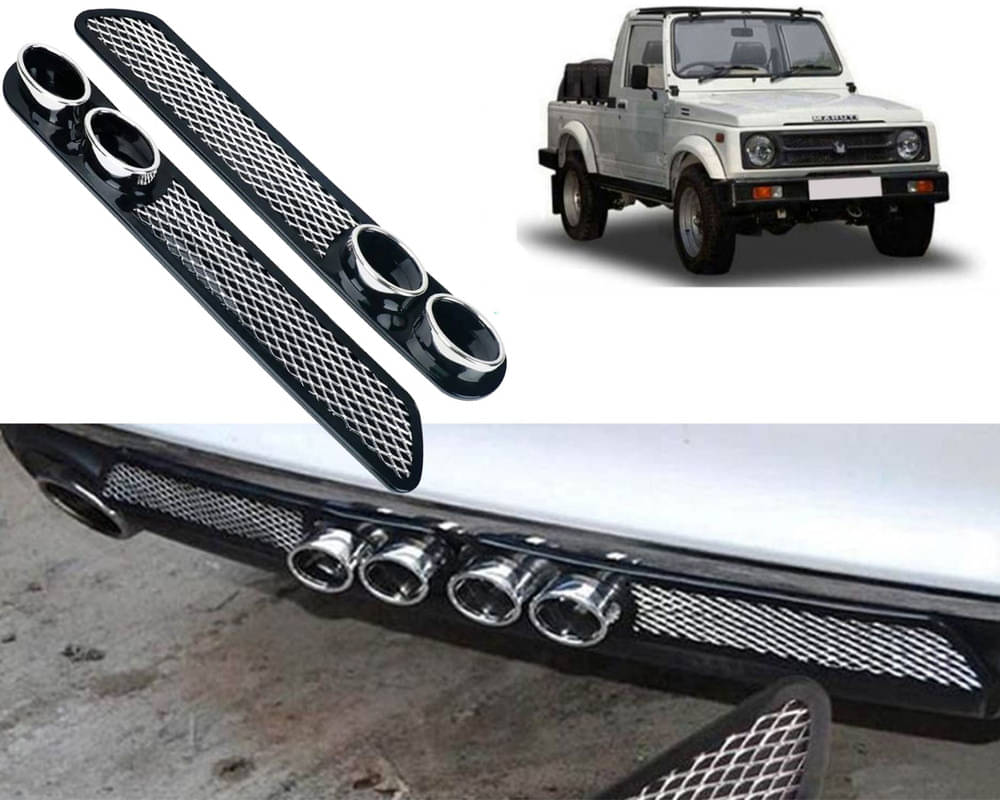 Rear Dual Tip Bumper Lip Diffuser Car Back Bumper Spoiler Lip Splitter Chrome Compatible with Gypsy King Rear Dual Tip Bumper Lip Diffuser Car Back Bumper Spoiler Lip Splitter Chrome Compatible with Gypsy King