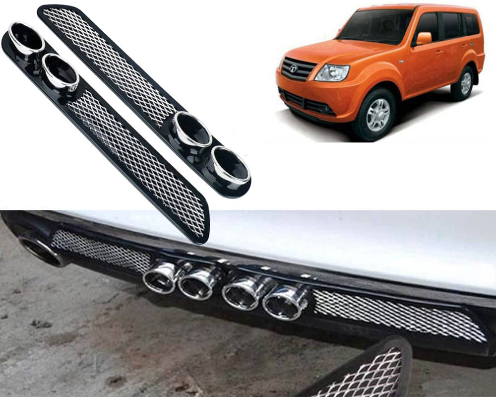 Rear Dual Tip Bumper Lip Diffuser Car Back Bumper Spoiler Lip Splitter Chrome Compatible with Sumo Grand Rear Dual Tip Bumper Lip Diffuser Car Back Bumper Spoiler Lip Splitter Chrome Compatible with Sumo Grand