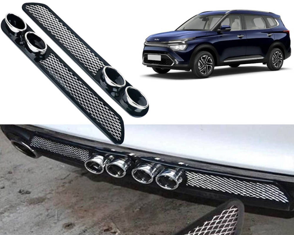 Rear Dual Tip Bumper Lip Diffuser Car Back Bumper Spoiler Lip Splitter Chrome Compatible with Carnes     			Rear Dual Tip Bumper Lip Diffuser Car Back Bumper Spoiler Lip Splitter Chrome Compatible with Carnes