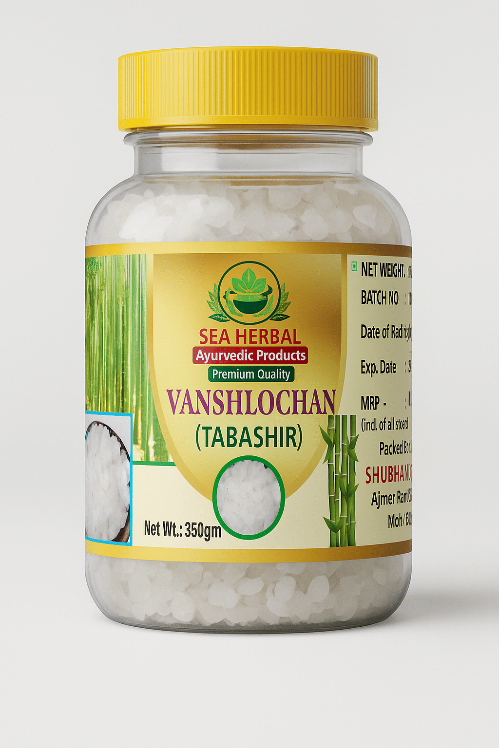     			SEA HERBAL VANSHLOCHAN ( TABASHIR)  350 GM