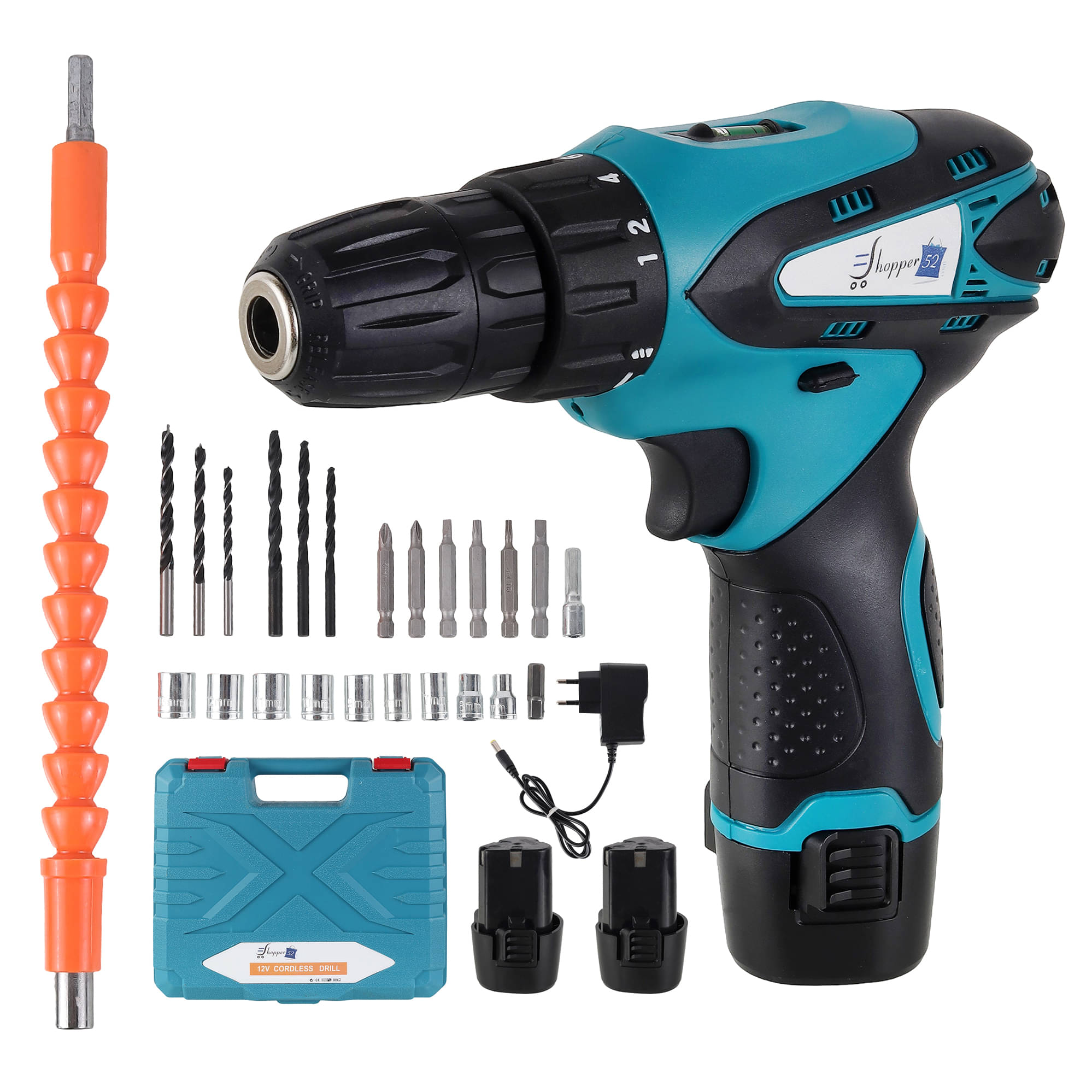     			Shopper52 - AUTO-DRLTOOL-01-nw2 250W 10mm Cordless Drill Kit