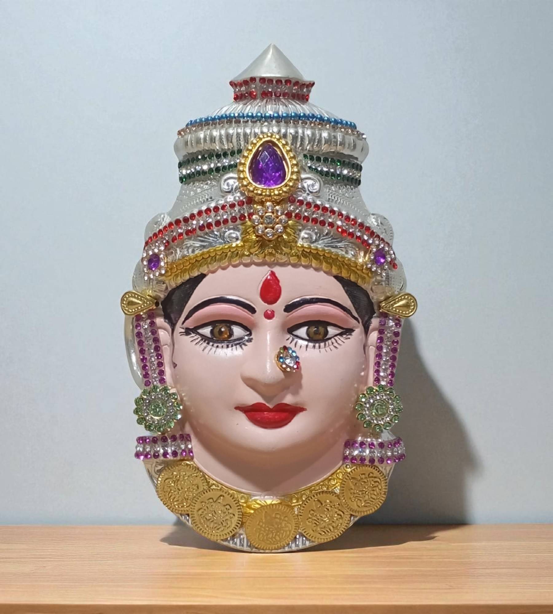     			Sigaram Silverplated Laxmi Owl Idol ( 15 cm )