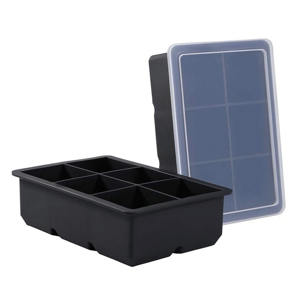     			Silicone Large Ice Cube Trays with Lid Cover