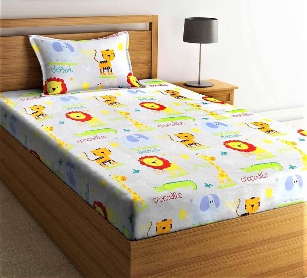 Sky Tex Cotton 1 Single Bedsheet with 1 Pillow Cover ( Cream )     			Sky Tex Cotton 1 Single Bedsheet with 1 Pillow Cover ( Cream )