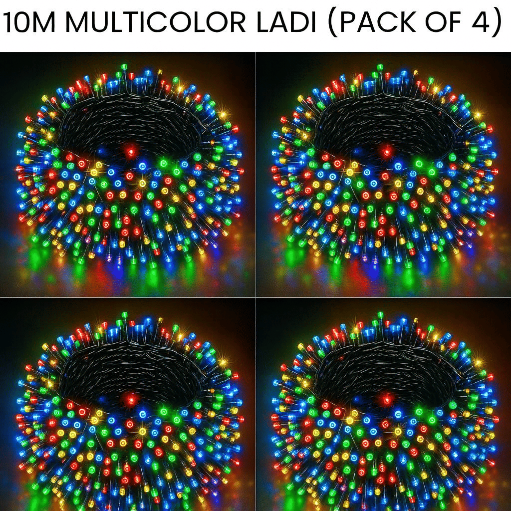     			Spark World Multicolor 10 Mtr String Light ( Pack of 4 )