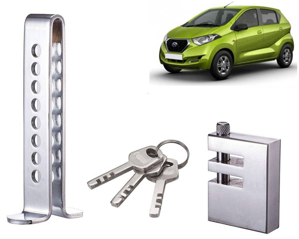 Stainless Steel Pedal Lock Rod or for Car Clutch Brake Throttle Adjustable Anti Theft Security Lock System Redi Go     			Stainless Steel Pedal Lock Rod or for Car Clutch Brake Throttle Adjustable Anti Theft Security Lock System Redi Go