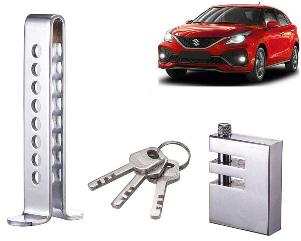 Stainless Steel Pedal Lock Rod or for Car Clutch Brake Throttle Adjustable Anti Theft Security Lock System Baleno RS 2019     			Stainless Steel Pedal Lock Rod or for Car Clutch Brake Throttle Adjustable Anti Theft Security Lock System Baleno RS 2019