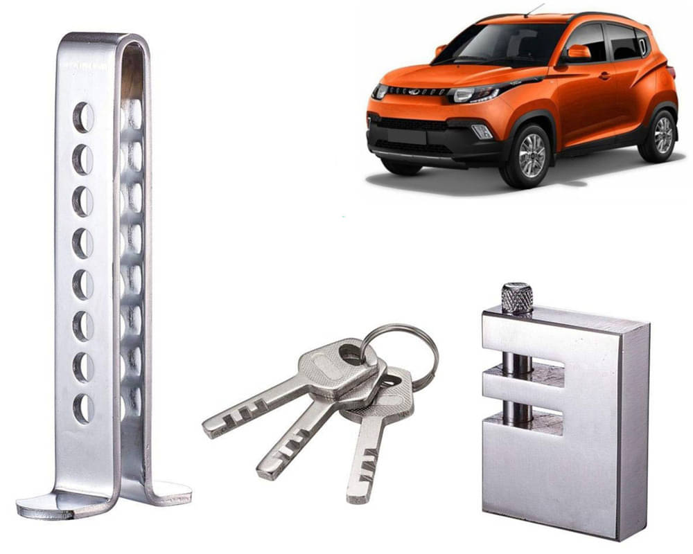 Stainless Steel Pedal Lock Rod or for Car Clutch Brake Throttle Adjustable Anti Theft Security Lock System KUV 100     			Stainless Steel Pedal Lock Rod or for Car Clutch Brake Throttle Adjustable Anti Theft Security Lock System KUV 100