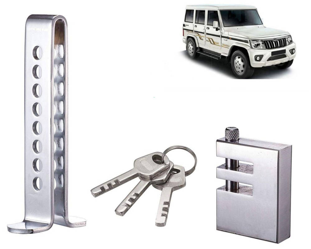 Stainless Steel Pedal Lock Rod or for Car Clutch Brake Throttle Adjustable Anti Theft Security Lock System Bolero 2020     			Stainless Steel Pedal Lock Rod or for Car Clutch Brake Throttle Adjustable Anti Theft Security Lock System Bolero 2020
