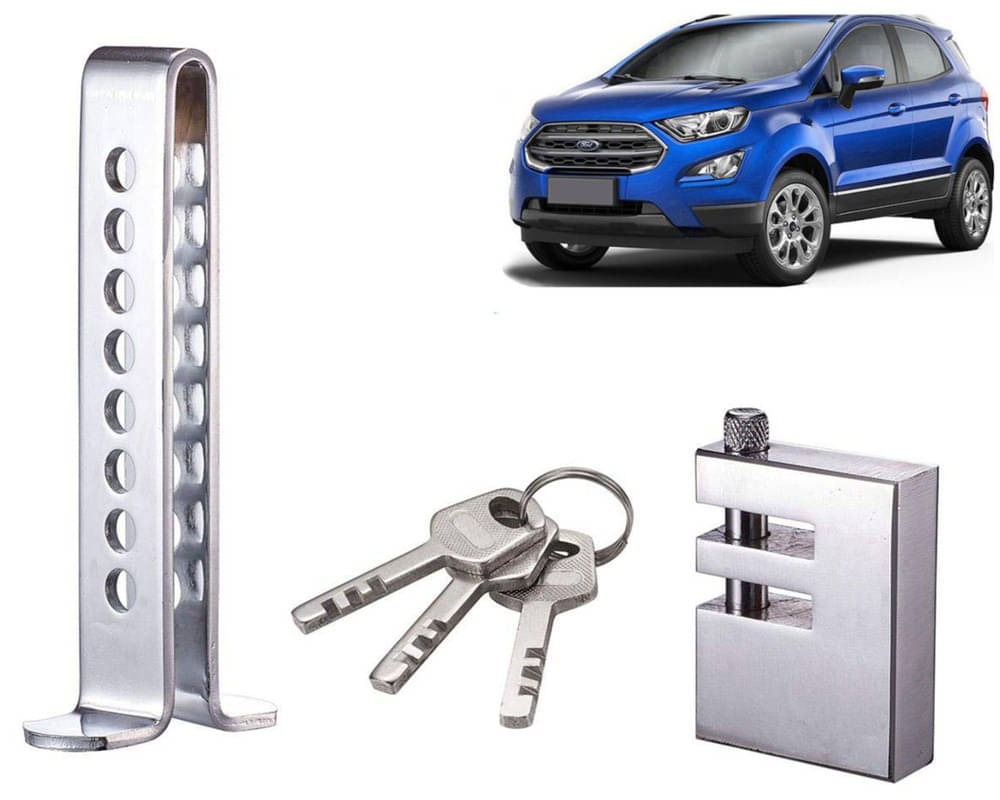Stainless Steel Pedal Lock Rod or for Car Clutch Brake Throttle Adjustable Anti Theft Security Lock System Ecosport 2017     			Stainless Steel Pedal Lock Rod or for Car Clutch Brake Throttle Adjustable Anti Theft Security Lock System Ecosport 2017