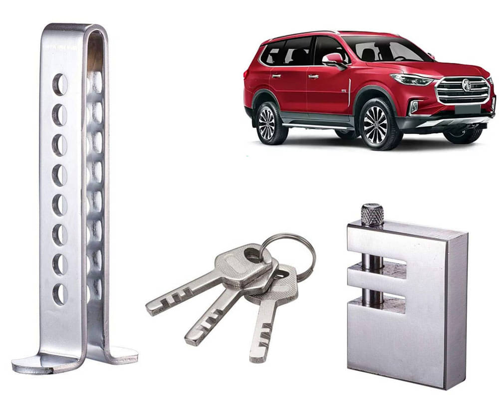 Stainless Steel Pedal Lock Rod or for Car Clutch Brake Throttle Adjustable Anti Theft Security Lock System MG Gloster Stainless Steel Pedal Lock Rod or for Car Clutch Brake Throttle Adjustable Anti Theft Security Lock System MG Gloster