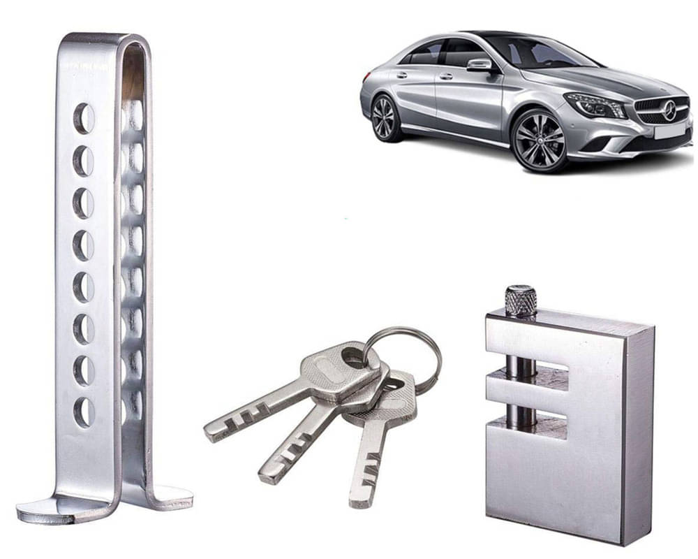 Stainless Steel Pedal Lock Rod or for Car Clutch Brake Throttle Adjustable Anti Theft Security Lock System CLA-Class     			Stainless Steel Pedal Lock Rod or for Car Clutch Brake Throttle Adjustable Anti Theft Security Lock System CLA-Class