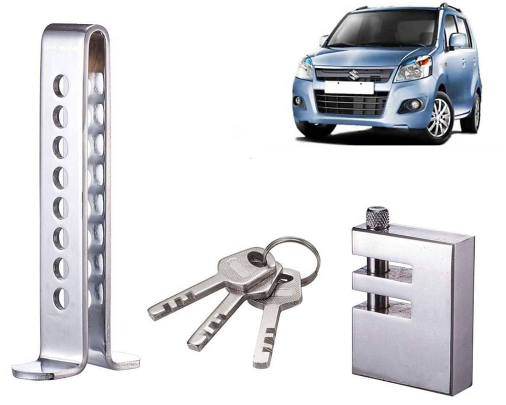     			Stainless Steel Pedal Lock Rod or for Car Clutch Brake Throttle Adjustable Anti Theft Security Lock System Wagon R 2013