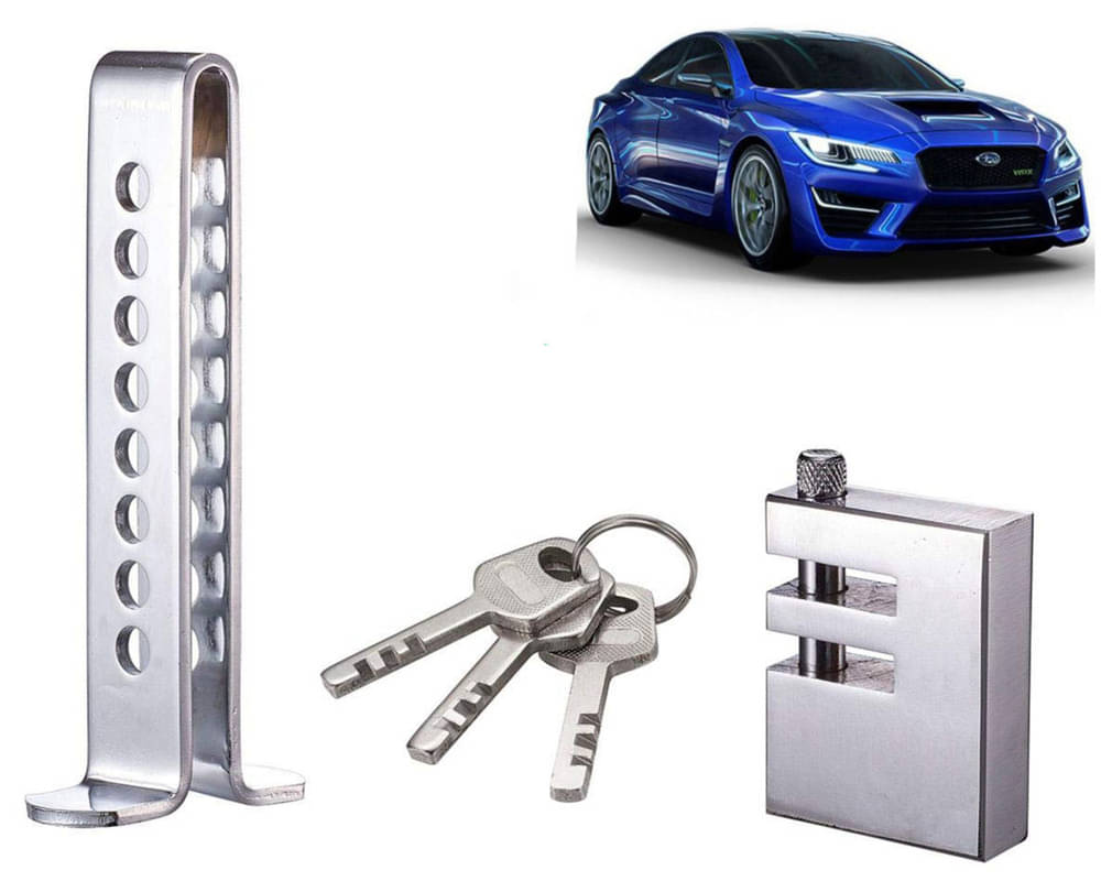 Stainless Steel Pedal Lock Rod or for Car Clutch Brake Throttle Adjustable Anti Theft Security Lock System WRX     			Stainless Steel Pedal Lock Rod or for Car Clutch Brake Throttle Adjustable Anti Theft Security Lock System WRX