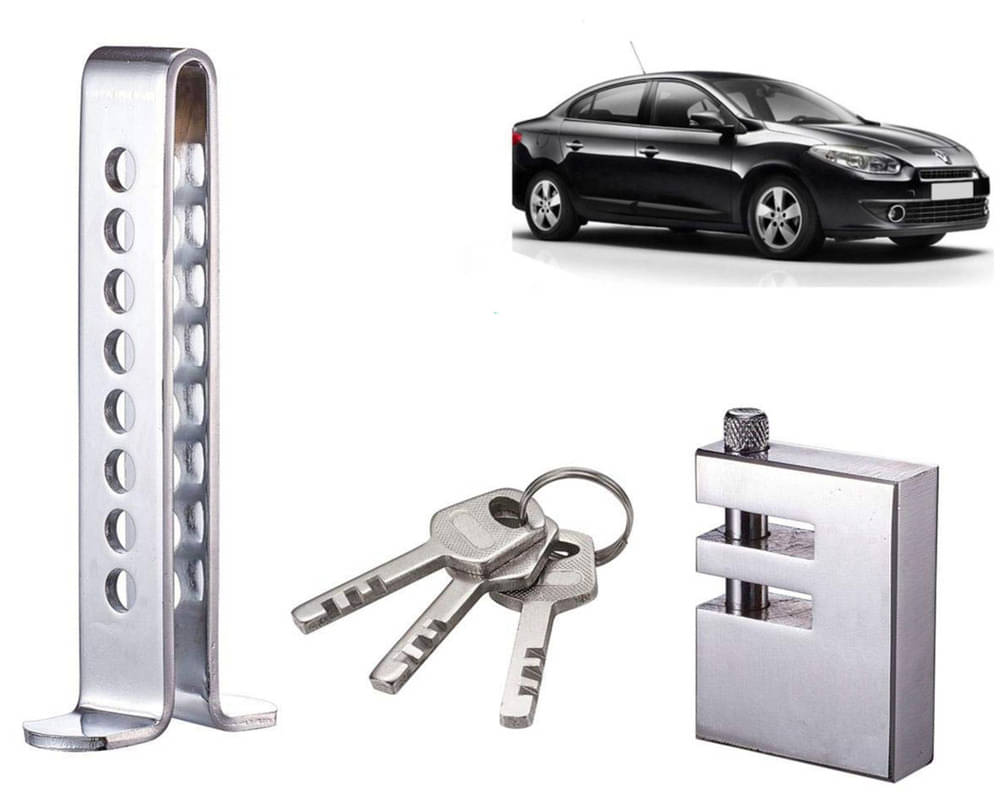 Stainless Steel Pedal Lock Rod or for Car Clutch Brake Throttle Adjustable Anti Theft Security Lock System Fluence     			Stainless Steel Pedal Lock Rod or for Car Clutch Brake Throttle Adjustable Anti Theft Security Lock System Fluence
