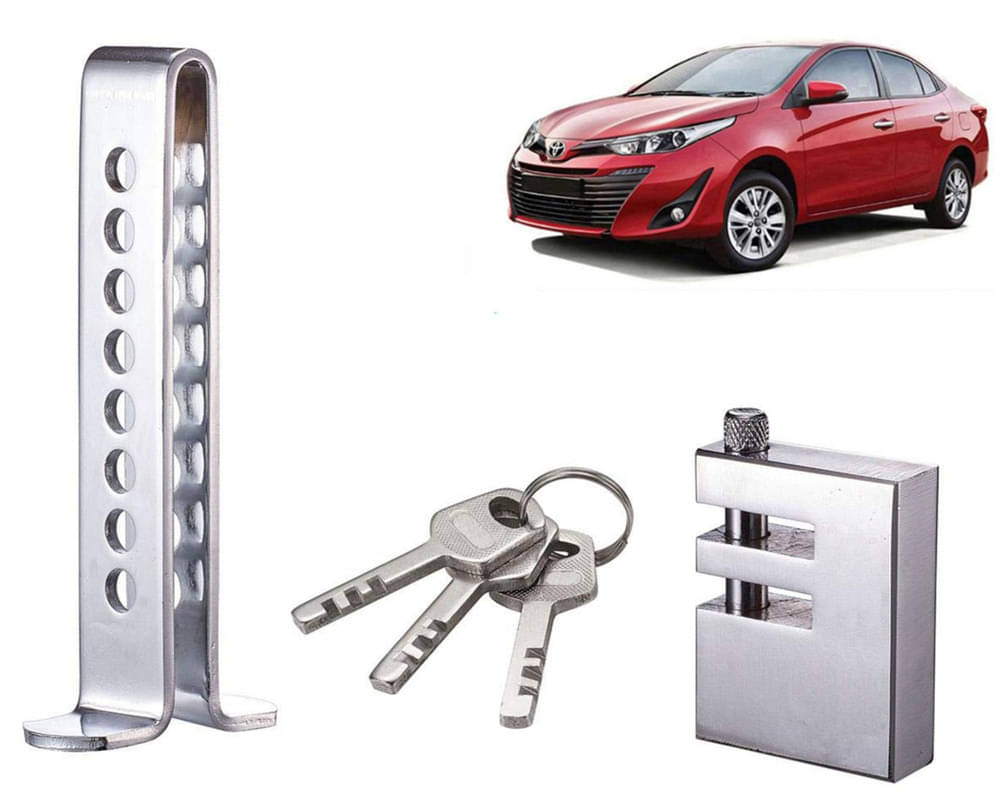Stainless Steel Pedal Lock Rod or for Car Clutch Brake Throttle Adjustable Anti Theft Security Lock System Yaris     			Stainless Steel Pedal Lock Rod or for Car Clutch Brake Throttle Adjustable Anti Theft Security Lock System Yaris