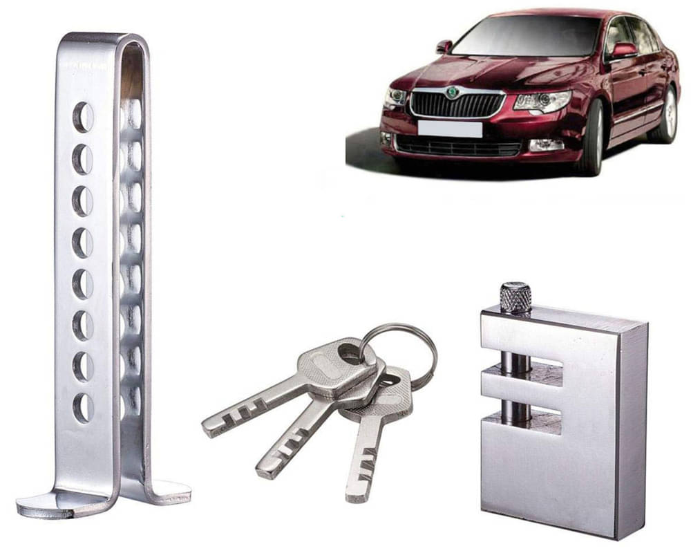 Stainless Steel Pedal Lock Rod or for Car Clutch Brake Throttle Adjustable Anti Theft Security Lock System Superb     			Stainless Steel Pedal Lock Rod or for Car Clutch Brake Throttle Adjustable Anti Theft Security Lock System Superb