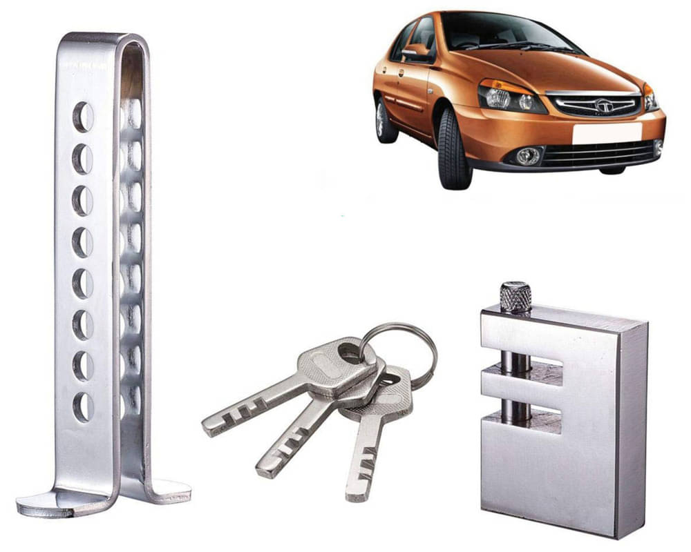 Stainless Steel Pedal Lock Rod or for Car Clutch Brake Throttle Adjustable Anti Theft Security Lock System Indigo CS     			Stainless Steel Pedal Lock Rod or for Car Clutch Brake Throttle Adjustable Anti Theft Security Lock System Indigo CS