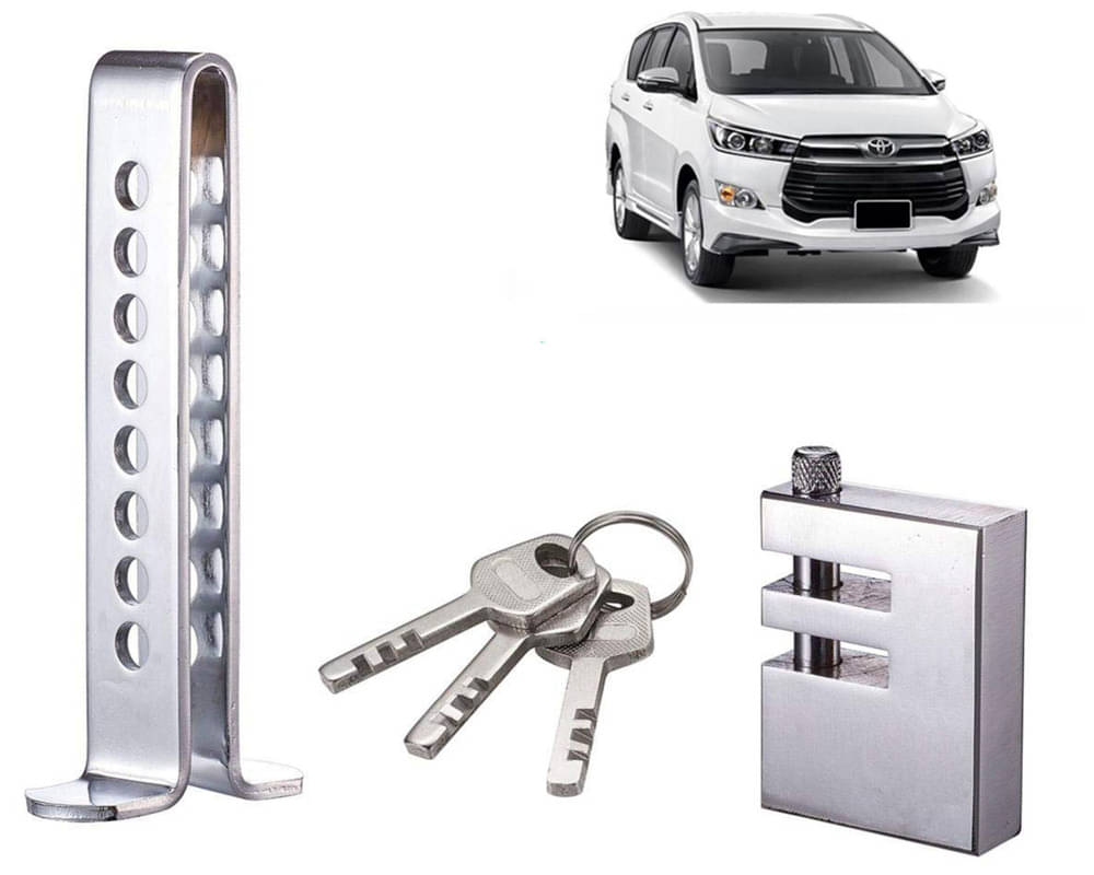 Stainless Steel Pedal Lock Rod or for Car Clutch Brake Throttle Adjustable Anti Theft Security Lock System Innova Crysta 2019 Stainless Steel Pedal Lock Rod or for Car Clutch Brake Throttle Adjustable Anti Theft Security Lock System Innova Crysta 2019