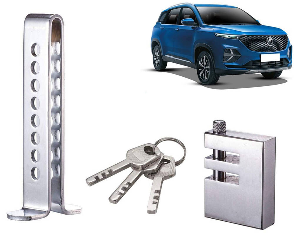 Stainless Steel Pedal Lock Rod or for Car Clutch Brake Throttle Adjustable Anti Theft Security Lock System MG Hector Plus Stainless Steel Pedal Lock Rod or for Car Clutch Brake Throttle Adjustable Anti Theft Security Lock System MG Hector Plus