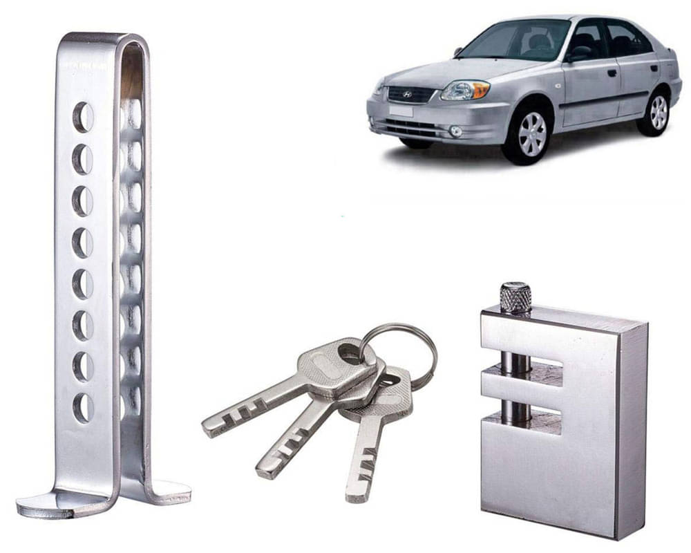 Stainless Steel Pedal Lock Rod or for Car Clutch Brake Throttle Adjustable Anti Theft Security Lock System Accent Stainless Steel Pedal Lock Rod or for Car Clutch Brake Throttle Adjustable Anti Theft Security Lock System Accent
