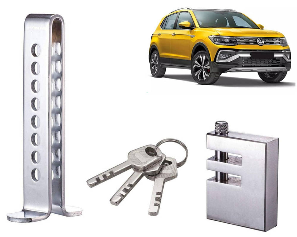 Stainless Steel Pedal Lock Rod or for Car Clutch Brake Throttle Adjustable Anti Theft Security Lock System Taigun Stainless Steel Pedal Lock Rod or for Car Clutch Brake Throttle Adjustable Anti Theft Security Lock System Taigun